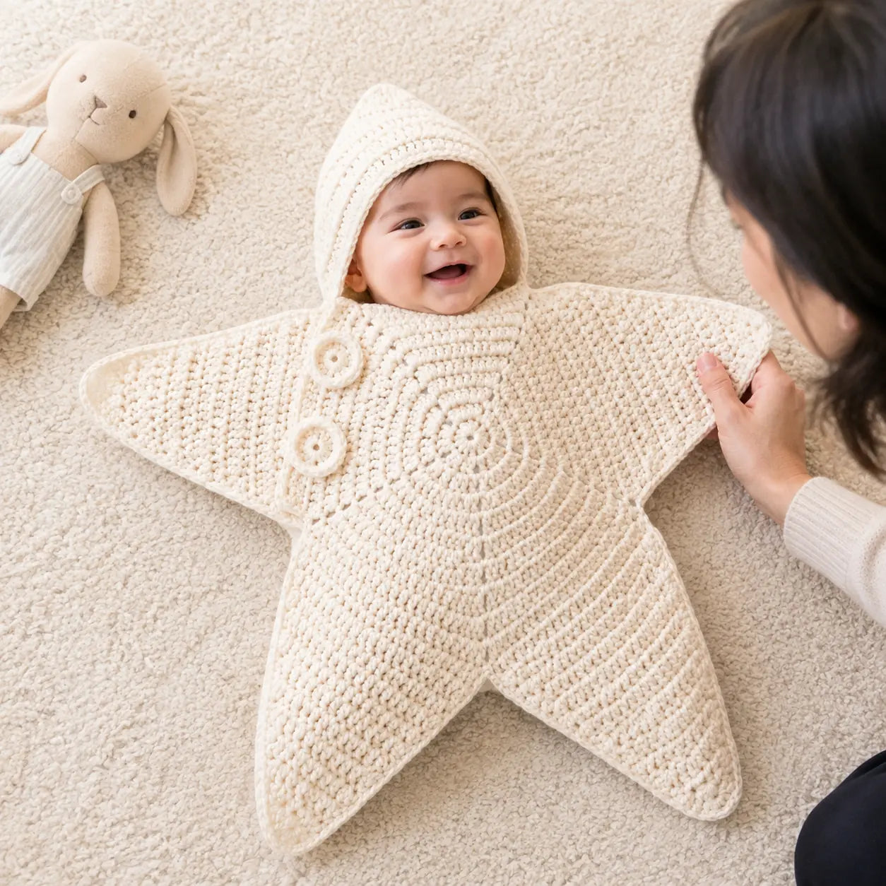Personalized Little Star Crochet Baby Suit