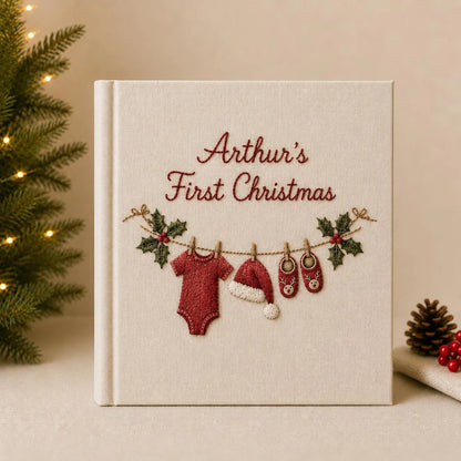 Personalized Embroidered Baby Photo Album – Custom Name Keepsake Gift